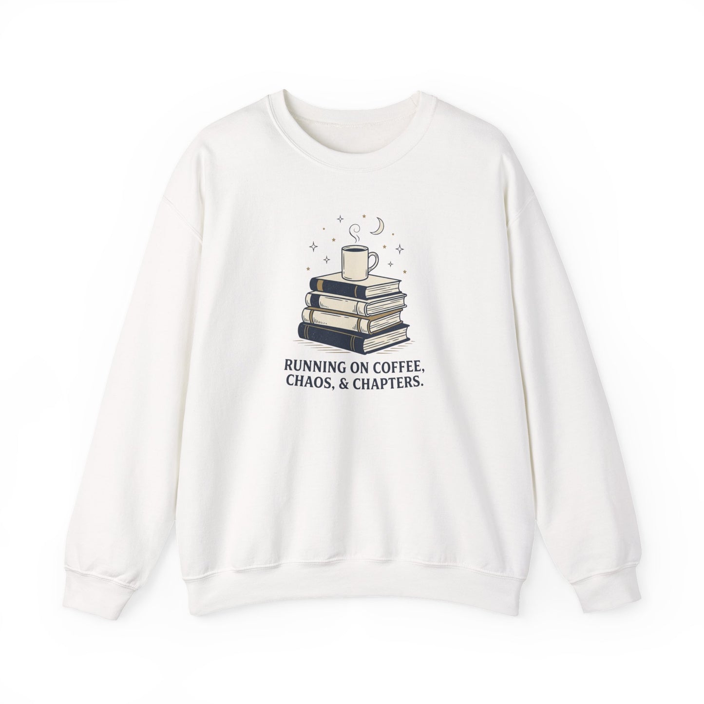 Running on Coffee & Chapters Sweatshirt | summer aesthetic, hand-drawn pastel
