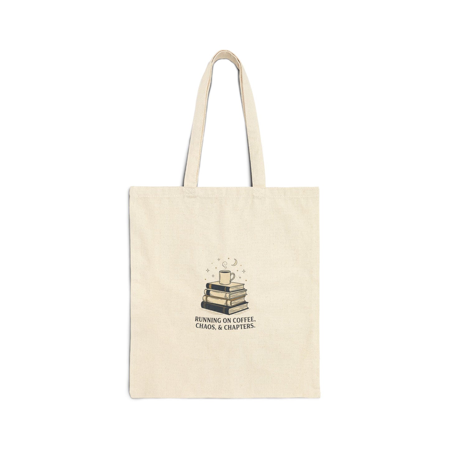 Sunny Stack of Books Tote, summer aesthetic coastal vibes, hand-drawn pastel canvas