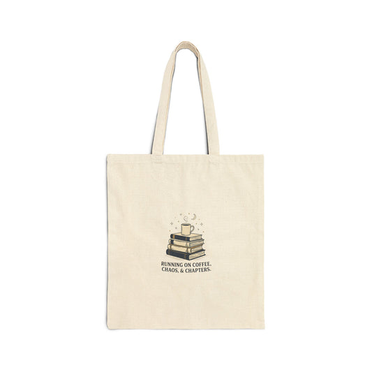 Sunny Stack of Books Tote, summer aesthetic coastal vibes, hand-drawn pastel canvas