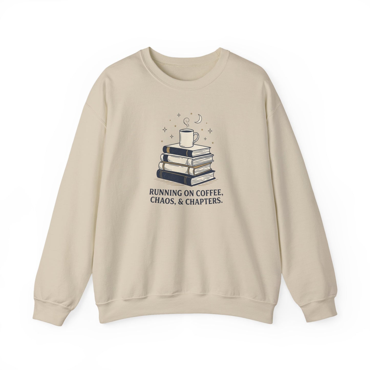 Running on Coffee & Chapters Sweatshirt | summer aesthetic, hand-drawn pastel