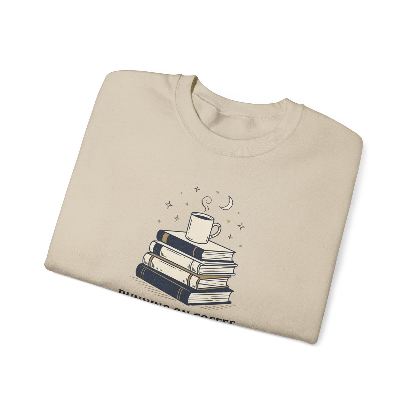 Running on Coffee & Chapters Sweatshirt | summer aesthetic, hand-drawn pastel