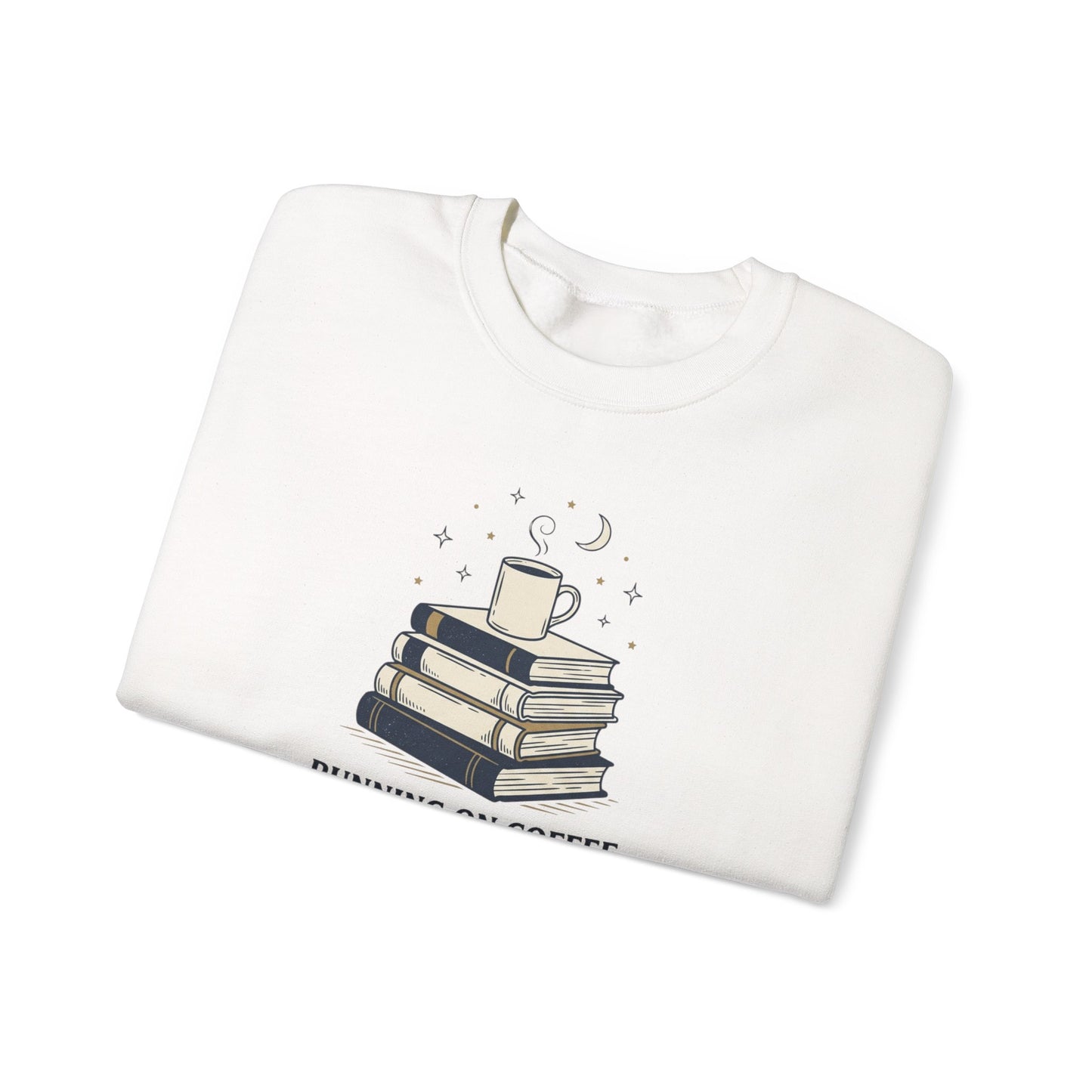 Running on Coffee & Chapters Sweatshirt | summer aesthetic, hand-drawn pastel